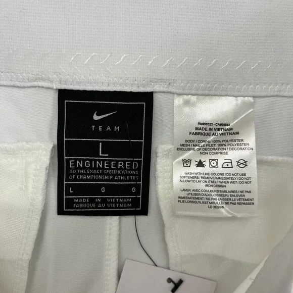 Nike Boys Vapor Select Full Length Piped Baseball Pants White Green L BQ6426-111 - Picture 13 of 16